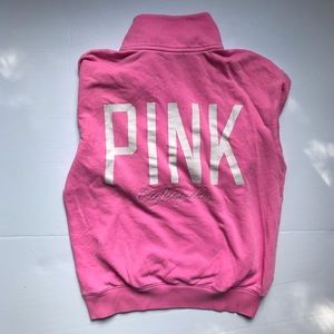Victoria’s Secret PINK Pink 1/4 Zip Sweatshirt